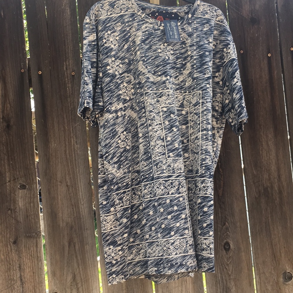 Mens American Rag Blue Bandanna print T-Shirt